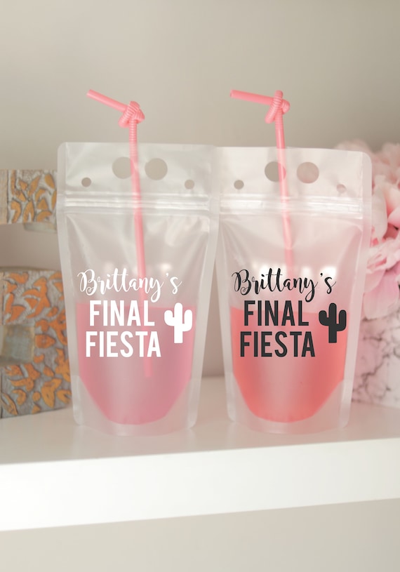 Final Fiesta Drink Pouch | Personalized Name Fiesta Bachelorette Favor | Beach Weekend Favor | Personalized | Booze Bag | Mexico Drink Pouch