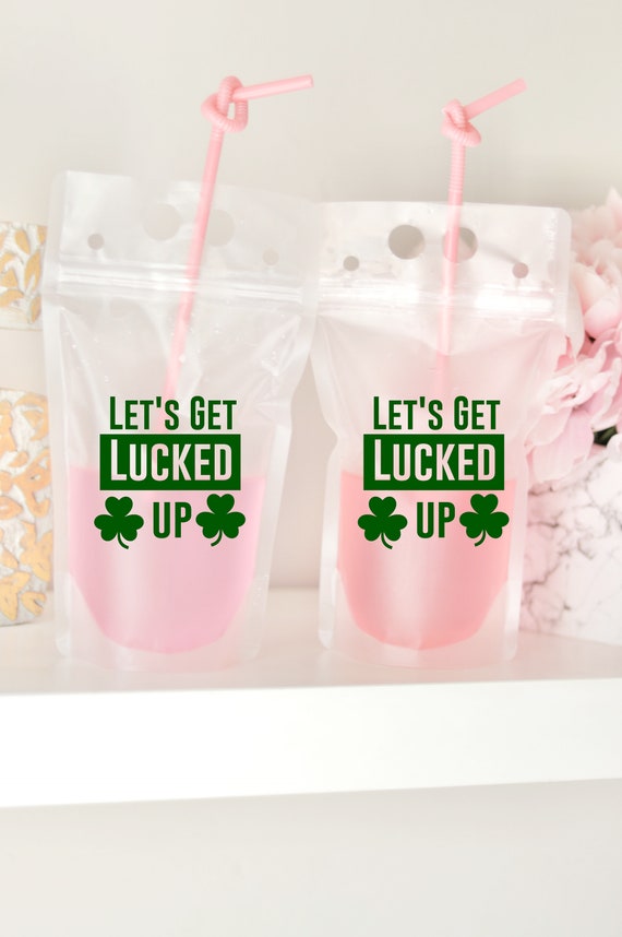 Saint Patrick's Day Favors | Pouches | Saint Patty's Day Favors | St. Patrick's Day Drink Pouch | St. Patty's Day Booze Bags | Saint Patrick