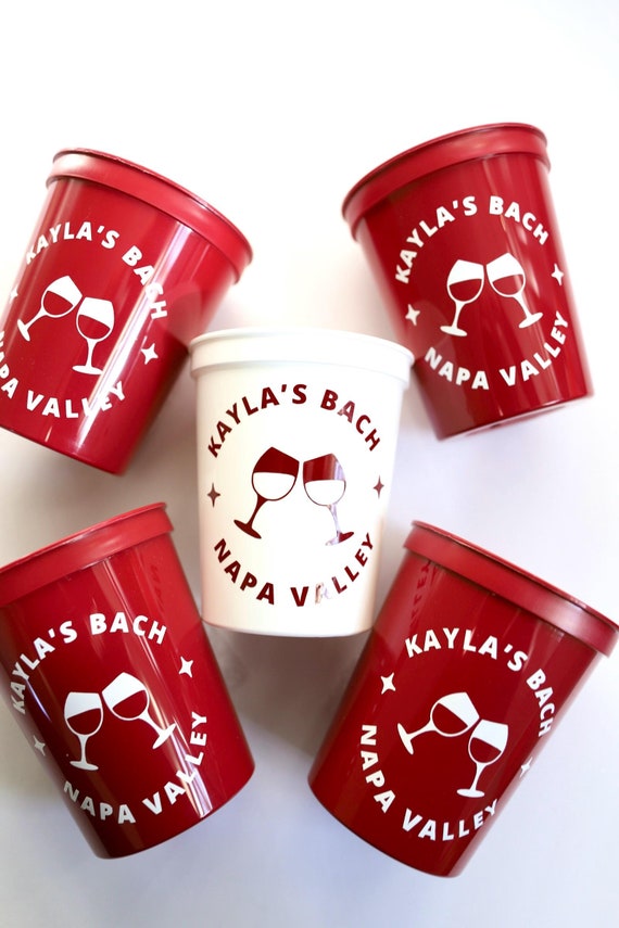 Wine Bachelorette | Wine Party Cups | Wine Bachelorette Party Favors | Personalized Bachelorette Party Gifts | Customized Bach Party | Wine