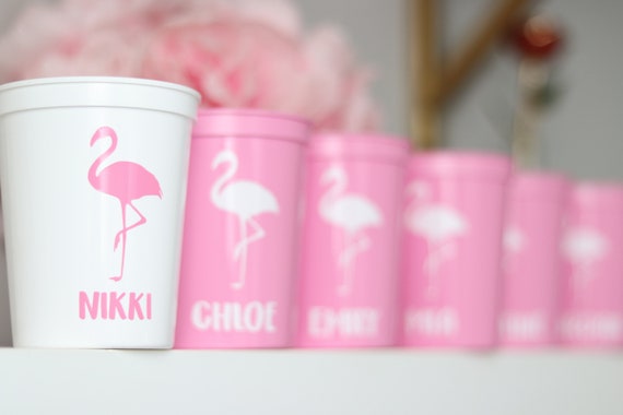 Bachelorette Flamingo Party Cups | Bachelorette Party Favors | Personalized Bachelorette Party Gifts | Customized Bachelorette Party | Bach