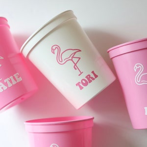Coppe Flamingo / Flamingo Bachelorette / Coppe Flamingo con nomi / Addio al nubilato a tema Flamingo / Final Flamingle / Addio al nubilato rosa / Bach