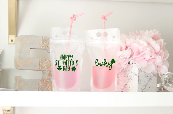 Saint Patrick's Day Favors | Pouches | Saint Patty's Day Favors | St. Patrick's Day Drink Pouch | St. Patty's Day Booze Bags | Saint Patrick