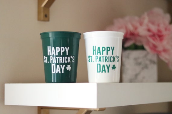 Happy Saint Patrick's Day Cups | Saint Patty's Day Favors | St. Patrick's Day Cups | St. Patty's Day Cups | Happy Saint Patrick's Day Treats