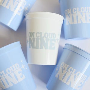 On Cloud Nine Bachelorette / Tazze per Bachelorette Cloud / Tazze Cloud / Tazze per Bachelorette / Bachelorette blu / Bomboniere per feste di Bachelorette blu /