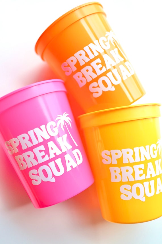 Spring Break Cups | Spring Break Favors | Girls Trip Favors | College Spring Break Cups | Spring Break | Cups for Spring Break | Vacation