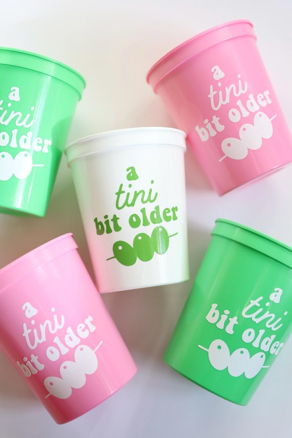 A Tini Bit Older | A Tini Bit Older Birthday Cups | Birthday Favors | Bday Cups | Espresso Martini | 21st Birthday | 30th | 40th | 50th |
