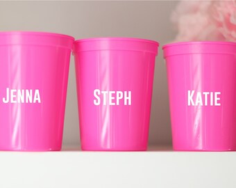 Bachelorette Party Cups with Names | Bachelorette Party Favors | Personalized Bachelorette Party Gifts | Customized Trendy Bach Party | Name