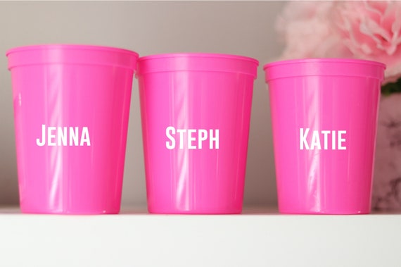 Bachelorette Party Cups with Names | Bachelorette Party Favors | Personalized Bachelorette Party Gifts | Customized Trendy Bach Party | Name