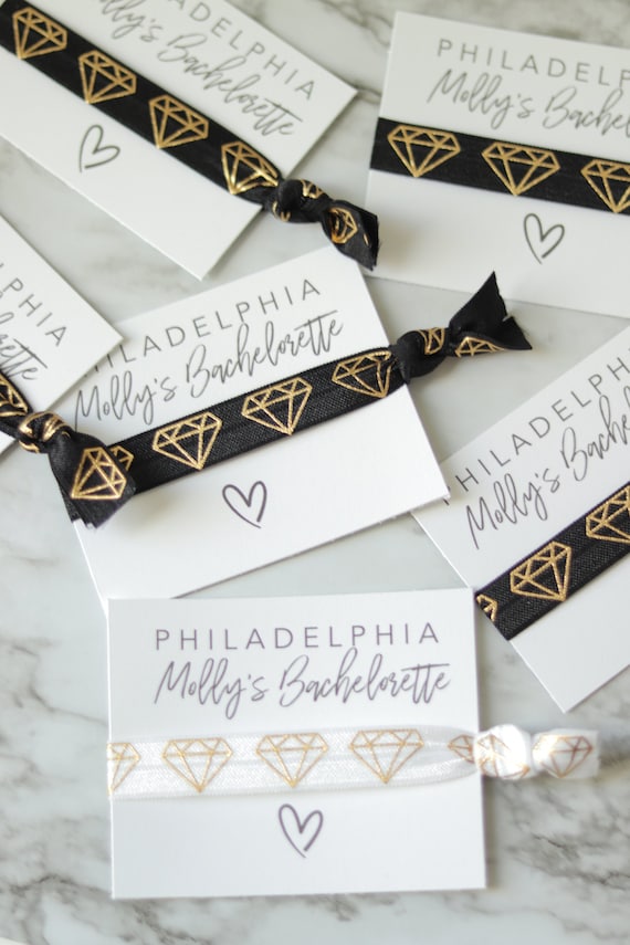 Personalized Bachelorette Party Favors | Bachelorette Hair Ties | Bachelorette Favors with names | Bachelorette Party Favors | Cheap Favors