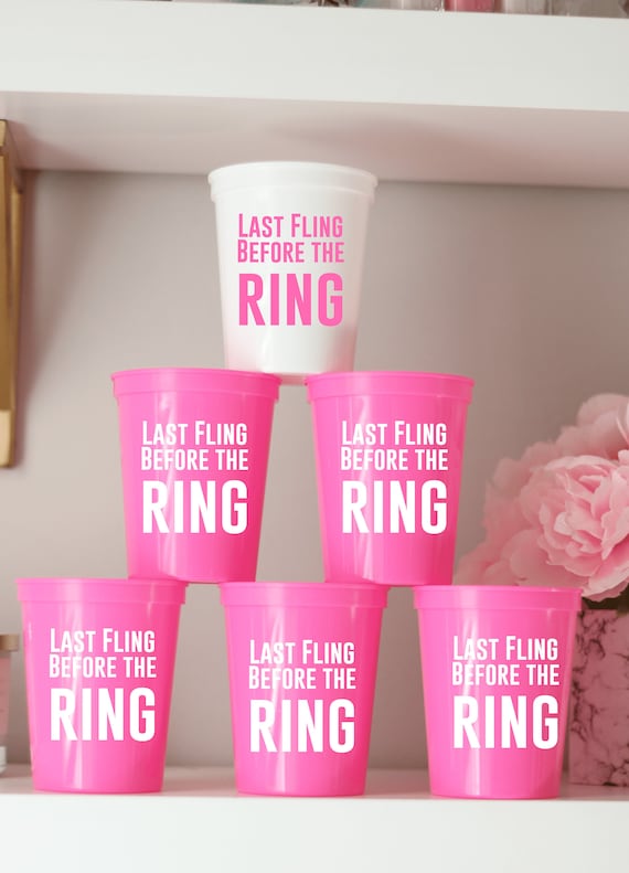 Last Fling Before the Ring Favors | Last Fling Cups | Last Fling Bachelorette | Bachelorette Party Favors | Bachelorette Cups | Party Cups