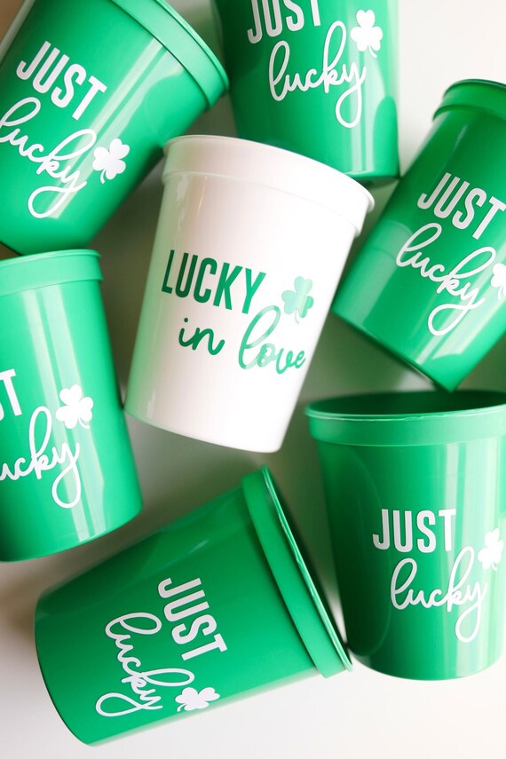 Lucky in Love | Lucky in Love Favors | St. Patrick's Day theme Bachelorette Cups | Saint Patty's Day Weekend | Bachelorette Cups |