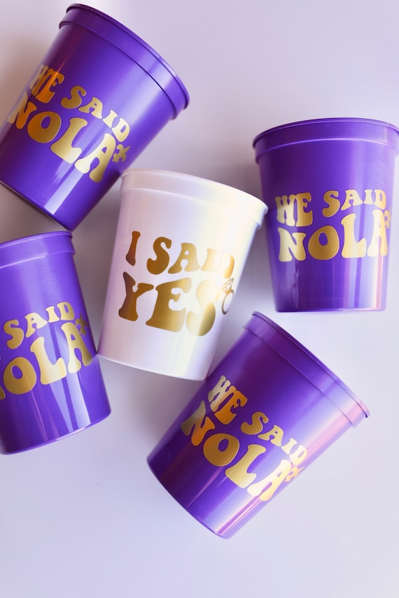 New Orleans Bachelorette Party Cups | NOLA Bachelorette | Bach Party Favors Gifts | New Orleans Cups | I Said Yes We Said Nola | Custom Cups