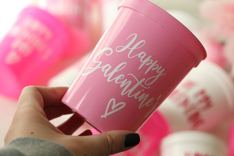 Be My Galentine Cup Valentines Day Favors Galentines Day Cups Galentines Day Favors Be my Galentine Galentines Day Brunch image 10