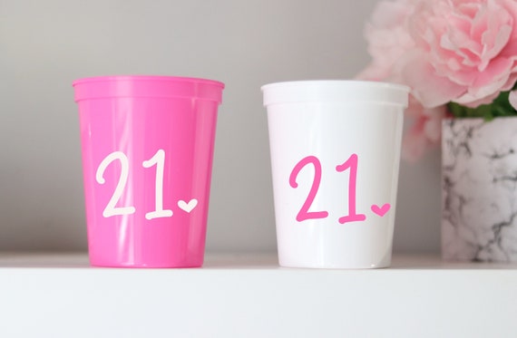 21st Birthday Party Cups | Birthday Party Favors | 21st Birthday Party Gifts | Customized Birthday Party | Personalized | 21st Birthday | 21