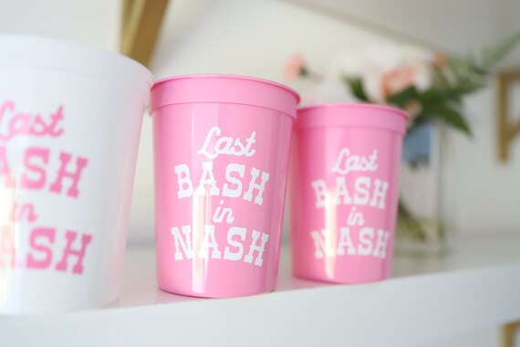 Last Bash in Nash Cups | Nashville Bachelorette Cups | Nash Bash Bachelorette Cups | Nash Bash Bachelorette Favors | Music City Bach Favors