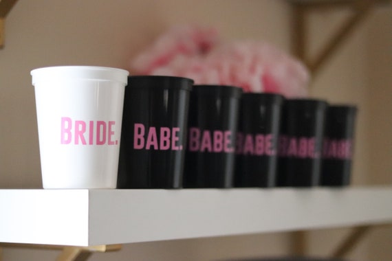 Bride | Babe | Bachelorette Party Cups | Bachelorette Party Favors | Personalized Bachelorette Party Gifts | Customized Bach Party |