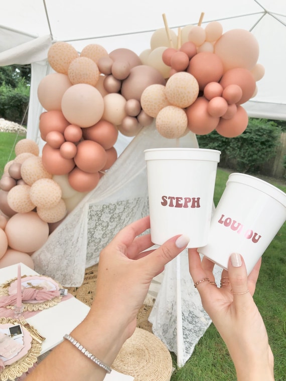 Boho Bachelorette Cups with Names | Personalized Boho Favors | Boho Picnic Favors | Bachelorette Favors | Boho Bachelorette | Boho Favors