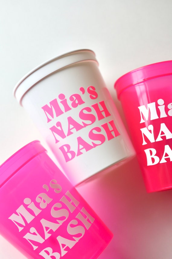 Nash Bash Bachelorette Cups | Nashville Bachelorette Party Cups | Nashville Favors | Personalized Nashville Favors | Nash Bash Cups | Nashty