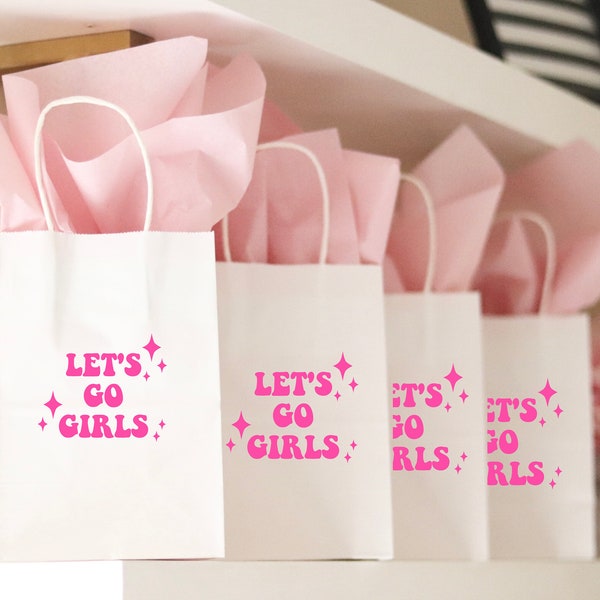 Let's Go Girls Bachelorette | Let's Go Girls Favors | Let's Go Girls Gift Bags | Let's Go Girls Party Favor Bags | Personalized Gift Bags |