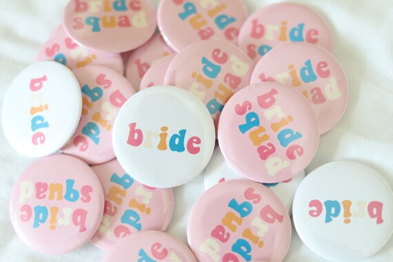 Bride Squad Buttons | Bride Squad Bachelorette Pins | Bride Squad Favors | Bachelorette Pins | Bride Squad T Shirt Buttons Small Bach Favor