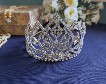 Beautiful Tiara, handmade from crystal. Royal Diadem for a special celebration. Princess Crown, Boho Jewelry