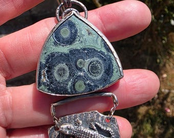Kambaba Jasper, Crocodile Rock jasper Pendant
