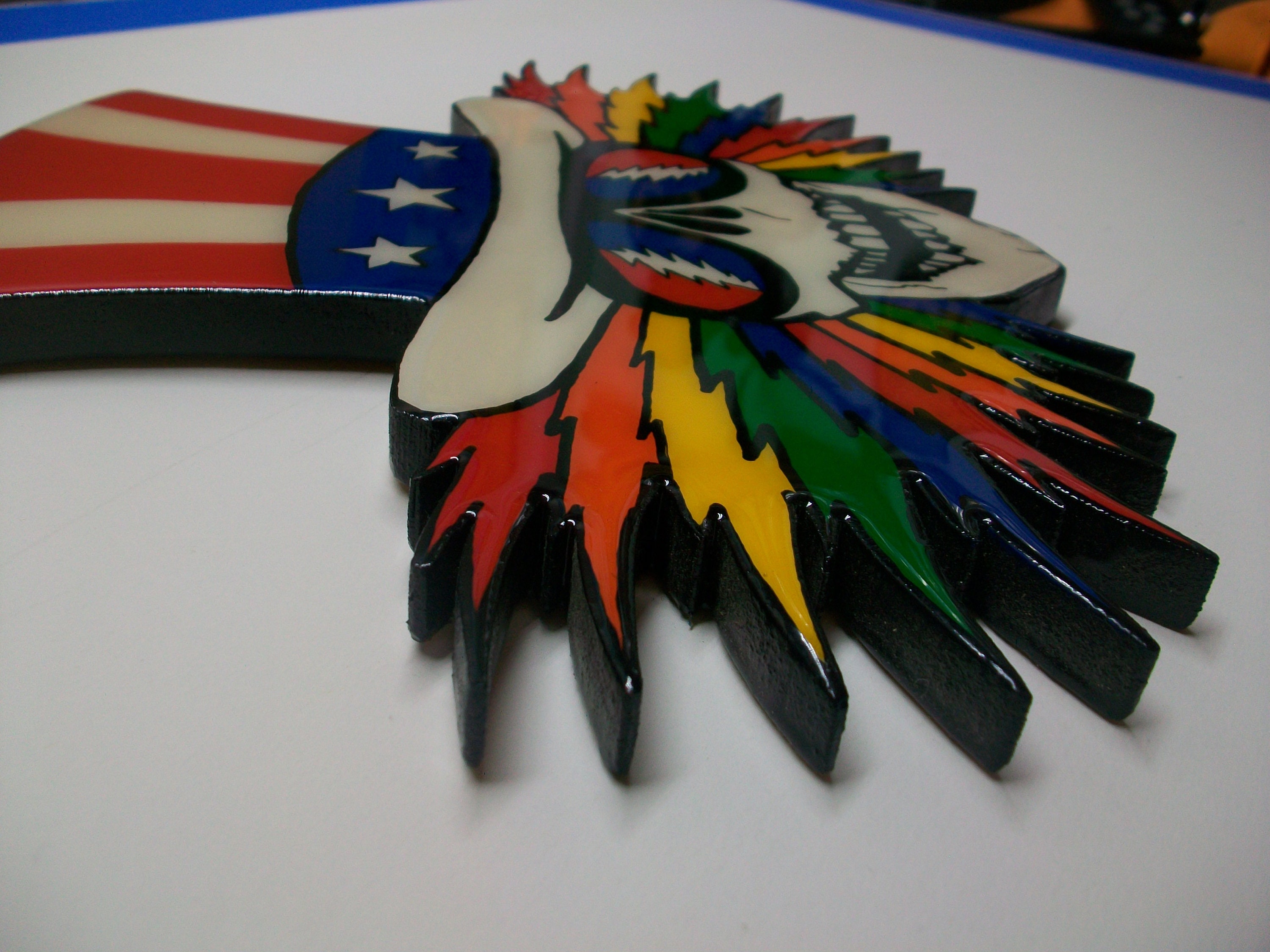 Grateful Dead Uncle Sam Skeleton Head With Top Hat Etsy