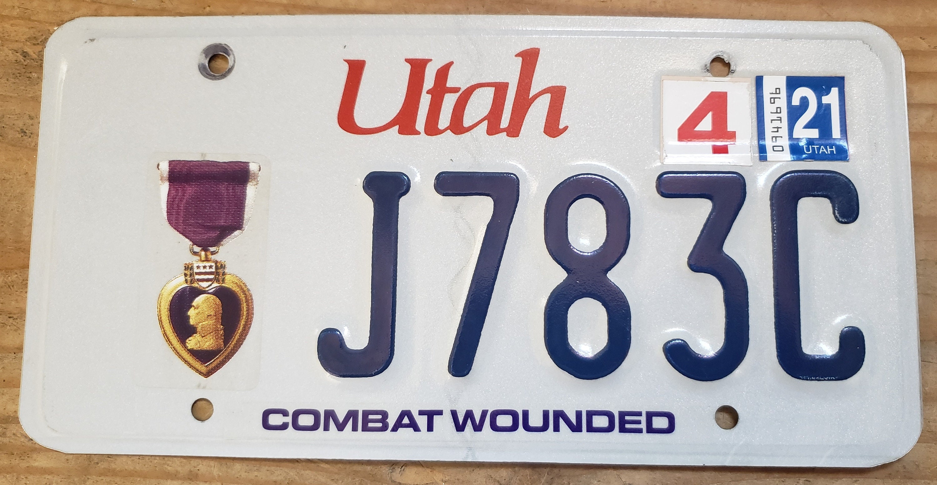UTAH license plate. This is a real plate. Fast shipping Etsy