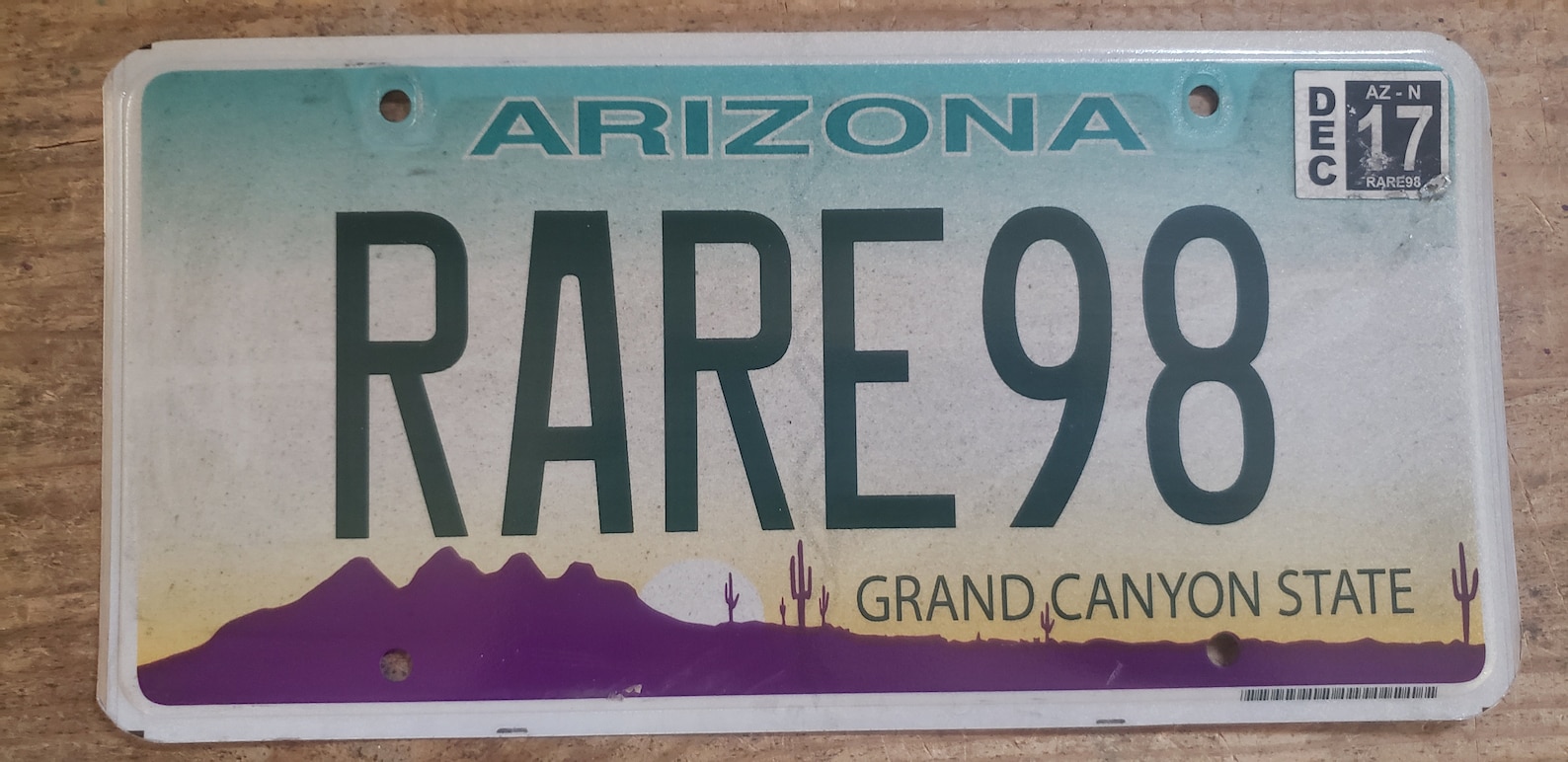 ARIZONA personalized license plate. This is a real plate. Etsy