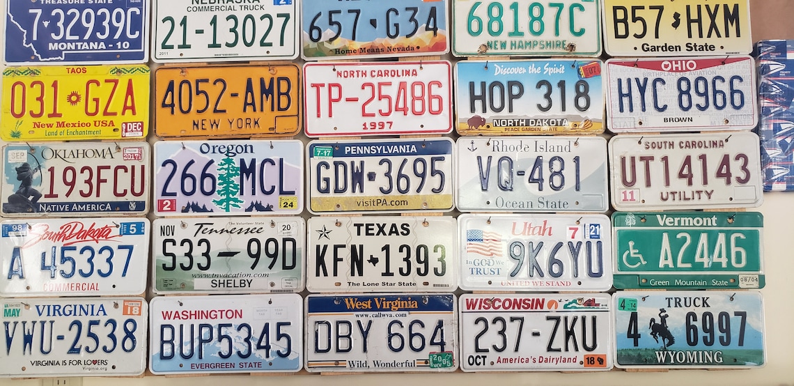 USA 50 state collection license plates. FREE Fast shipping Etsy