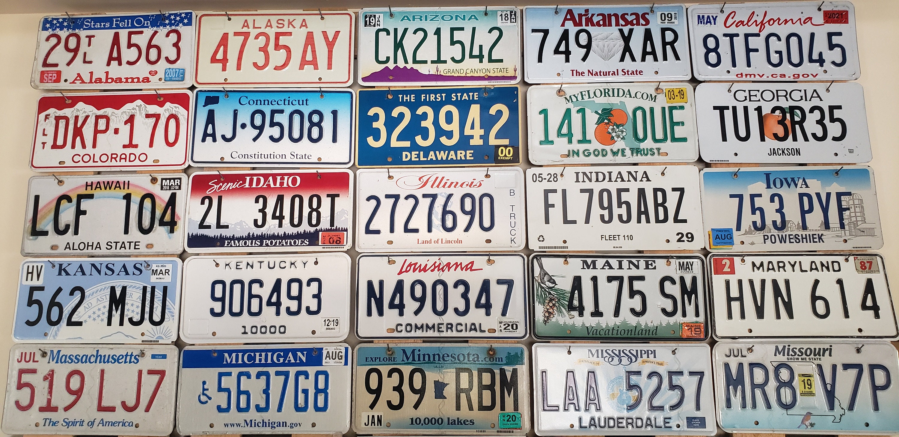 USA 50 state collection license plates. FREE Fast shipping Etsy
