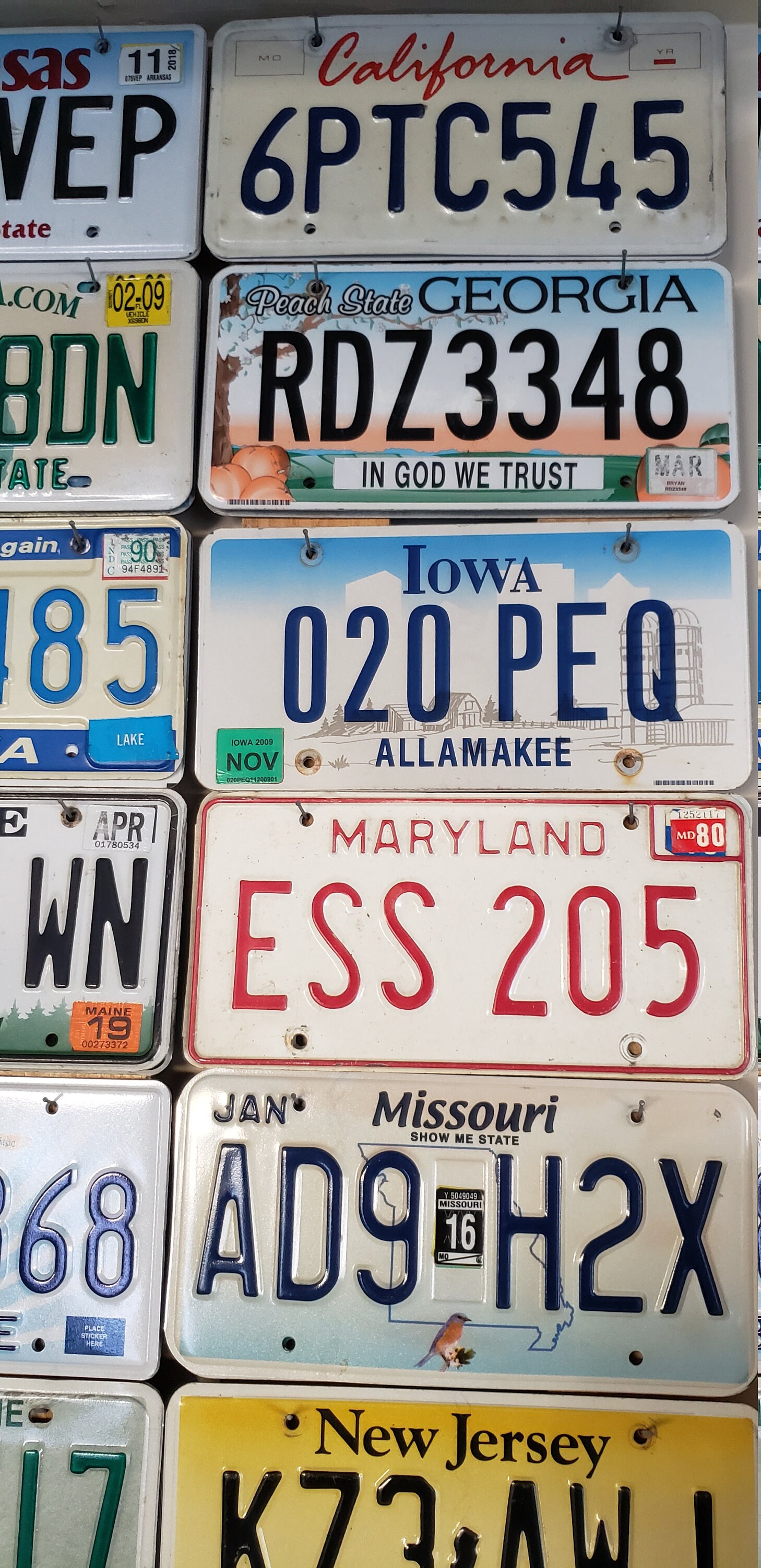 COMPLETE 50 state collection PASSENGER license plates. FREE Etsy