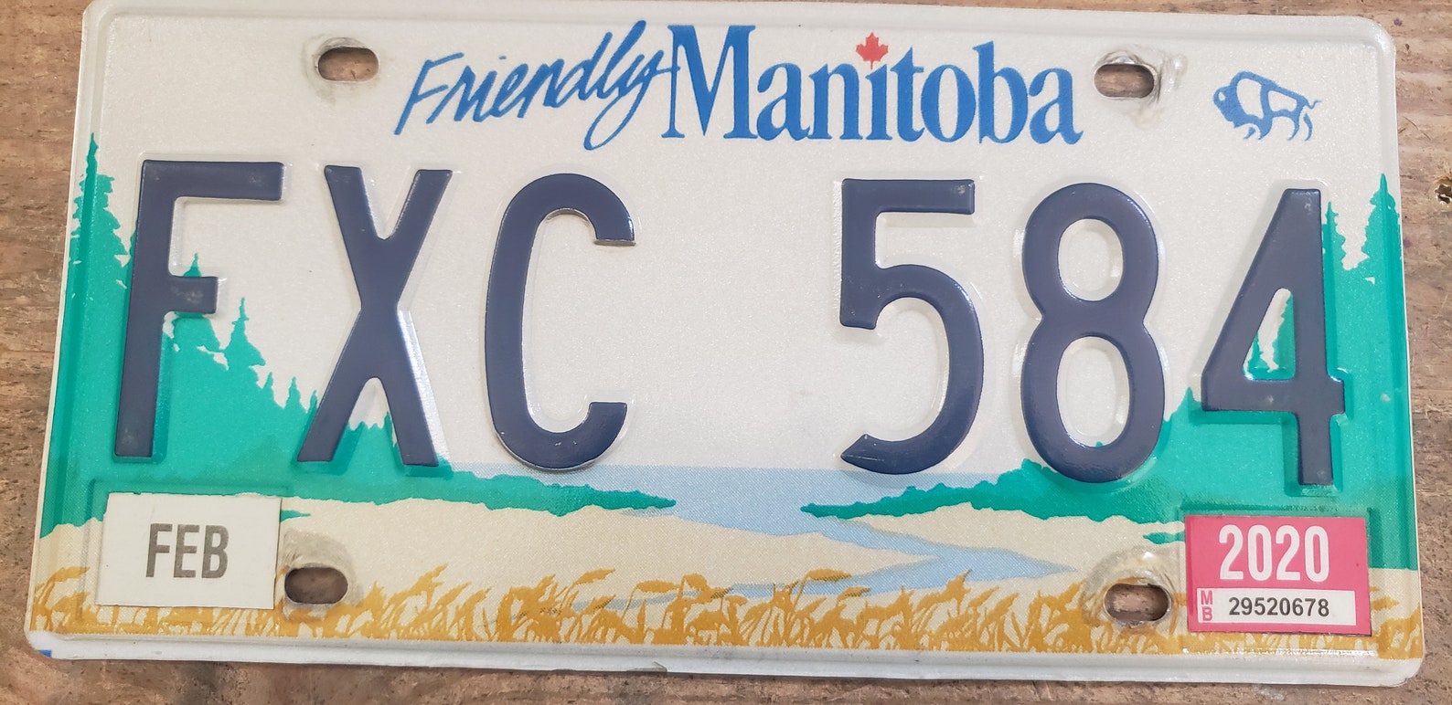 MANITOBA license plate. This is a real plate. Fast shipping Etsy