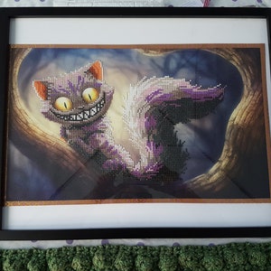 Cheshire Katze ungerahmt fertig Diamant Kunst 58x39cm