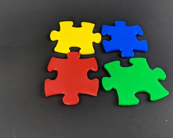 Autism Puzzle Piece Awareness coaster set Gift Idea - 1 piece or set