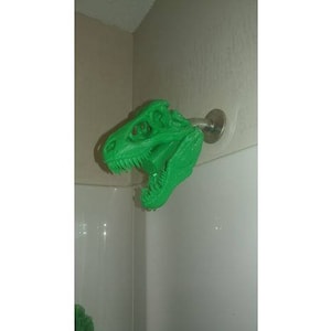 stocking stuffers for men T-Rex Shower Head | 3D Printed Prehistoric Dinosaur Tyrannosaurus Skull | Jurassic Park | Nerdy Trex image 2