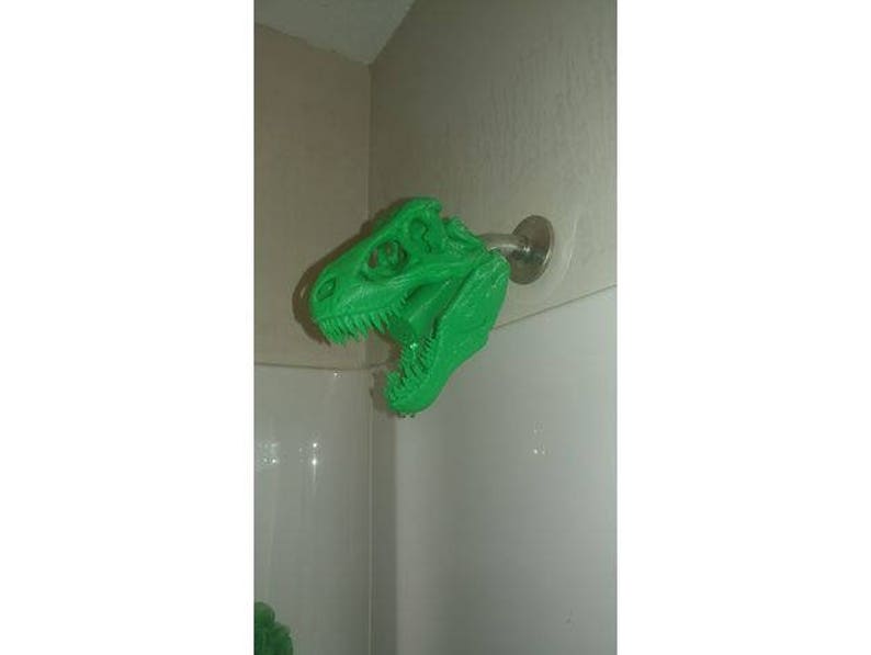 stocking stuffers for men T-Rex Shower Head | 3D Printed Prehistoric Dinosaur Tyrannosaurus Skull | Jurassic Park | Nerdy Trex image 2
