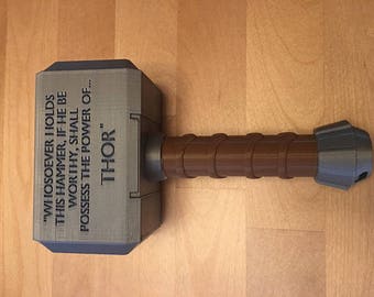Baby's First Mjolnir | Thor Baby Rattle | Thor's Hammer | Thors Baby Rattle Toy | Baby Gift | 3D Printed