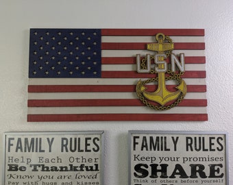 US Navy, Navy wood flag, sign, US Navy American Flag, Engraved Wood Sign, Wooden Flag, Flag, Personalized Flag, Personalized Navy Gift