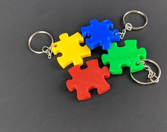 Autism Puzzle Piece Awareness Key Chain Small Gift Idea - 1 Piece