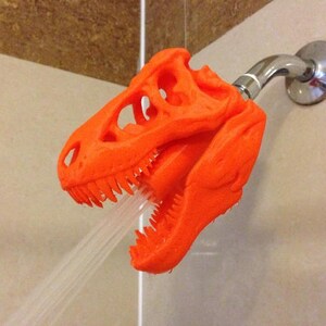 stocking stuffers for men T-Rex Shower Head | 3D Printed Prehistoric Dinosaur Tyrannosaurus Skull | Jurassic Park | Nerdy Trex image 5