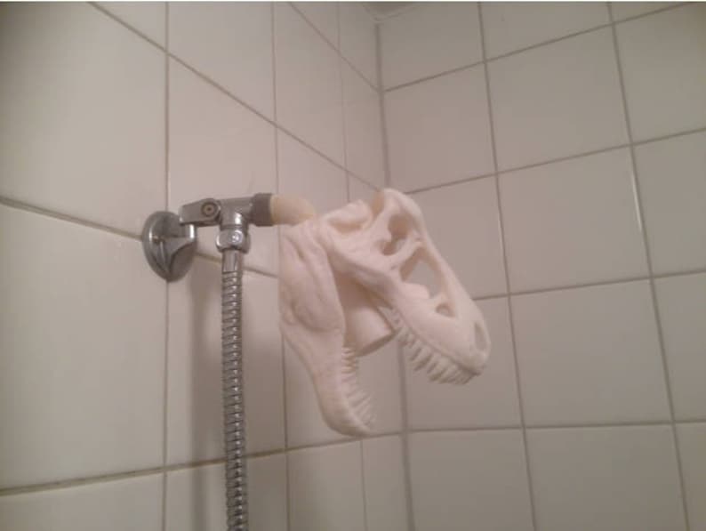 stocking stuffers for men T-Rex Shower Head | 3D Printed Prehistoric Dinosaur Tyrannosaurus Skull | Jurassic Park | Nerdy Trex image 1