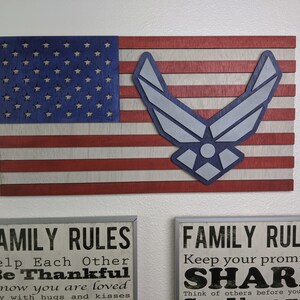 Air Force, USAF wood flag, sign, USAF American Flag, Engraved Wood, Wooden Flag, Flag, Personalized Flag, Personalized Gift
