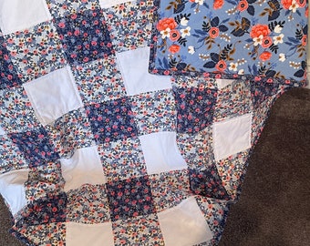 Woodland baby quilt, gender neutral crib quilt,  baby quilt, forest animal quilt, baby shower gift, handmade quilt, shower gift