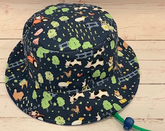 BUCKET HAT --  Bucket Hat, Toddler Bucket Hat, Toddler Sun Hat, Kids Sun Hat, Kids Bucket Hat