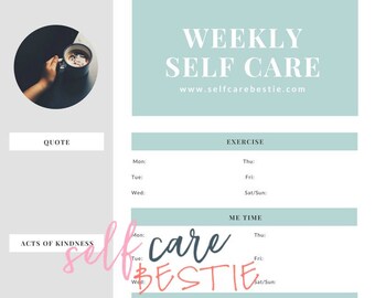 Weekly Self Care Planner