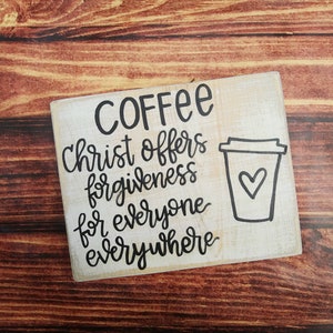 COFFEE Stencils - Christ Offers Forgiveness Stencil - Kitchen Stencils  -Create Kitchen Signs - Create Christian Signs - Reusable 8 sizes 