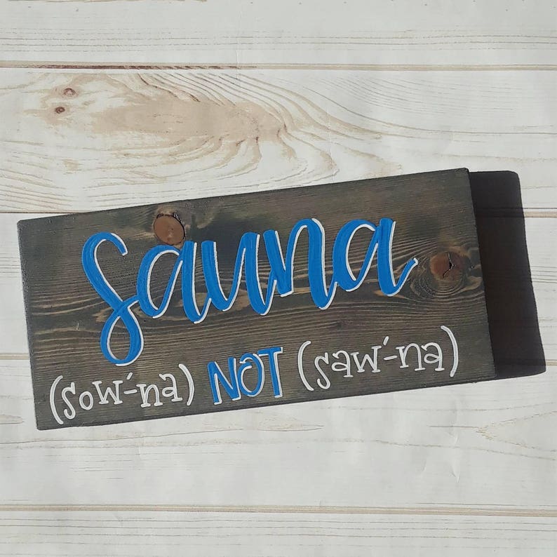 Sauna sign Finnish sign Finnish heritage gift for him Etsy