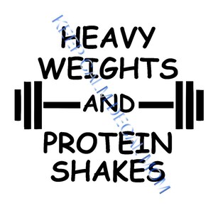 Custom-Heavy Weights and Protein Shakes SVG
