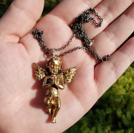 Resin Angel Necklace Etsy
